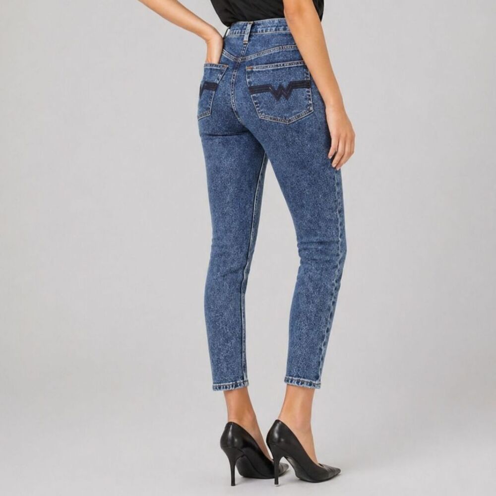 Re/Done WW84 High Rise Ankle Crop Button Fly Jeans 26